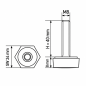 Sechskant-Stellfuß SW24 M8x40 - SW24 Nivellierfuß EMFA GmbH
