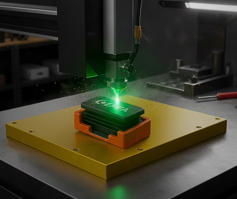 Gravure sur capuchons en PE